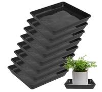 WIYETY 8 posavasos cuadrados para macetas: 30 x 30 cm, maceteros de plástico, posavasos de plástico resistentes, bandejas rectangulares para macetas, para jardineras y flores