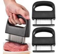 WIYETY Ablandador de carne, 2 piezas Steaker Carne Ablandador con 48 cuchillas de acero inoxidable, herramienta de cocina para ablandar carne de res, cerdo, pollo