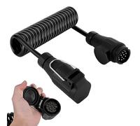 WIYETY Adaptador de 13 polos para remolque, 2 m, cable de extensión para remolque, 13 pines, cable de remolque de 13 polos, para coches, remolques, camiones, caravanas, autocaravanas, portabicicletas