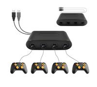 WIYETY Adaptador para controlador Gamecube de 4 puertos, 3 en 1, GC, adaptador para controlador de Nintendo Switch/Wii U y PC