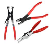 WIYETY Alicates para Abrazaderas: Set de 3 Piezas para Mangueras y Mantenimiento de Coche - Herramienta Roja