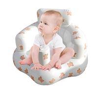WIYETY Asiento inflable para bebés desde 3 meses, sofá con bomba de aire y respaldo cervical, soporte para cuello y suelo para niños pequeños, para aprender a