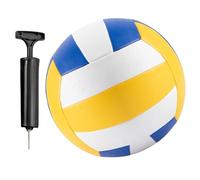 WIYETY Balón de voleibol de 5 tamaños de PU suave: 2,0 mm de grosor, pelota de voleibol de playa suave, blanco, azul y amarillo, voleibol de playa suave al tacto, para entrenamiento y juegos en