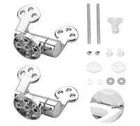 WIYETY Bisagras de repuesto para asiento de inodoro con tope asiento: bisagras de repuesto de acero inoxidable con descenso automático para tapa de inodoro, asiento de inodoro con descenso automático