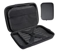 WIYETY Bolsa para dardos para 12 dardos, funda dura de EVA, organizador de bolsas de dardos, accesorios profesionales, caja portátil para puntas de dardos, cañas, vuelos y accesorios (negro), Negro ,