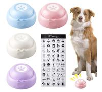 WIYETY Botones para hablar con perros: 4 unidades con función de grabación, botones de entrenamiento para perros, botones parlantes para perros con pegatinas para interacción de perros