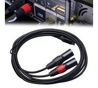 WIYETY Cable de micrófono USB C a XLR dual: 2 m tipo C macho a XLR macho estéreo, amplificador estéreo de 32 Bti/384 KHz, USB C a cable dual, cable de audio macho, compatible con PC, teléfono y