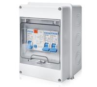 WIYETY Caja de fusibles para montaje en superficie, CA 32 A, IP65, distribuidor pequeño, distribuidor pequeño, con caja de distribución para casa/oficina/centro comercial, interruptor de separación AC