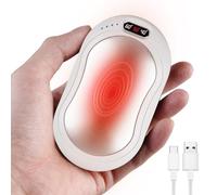 WIYETY Calentador de manos portátil USB recargable: 6000 mAh calentador de bolsillo eléctrico con pantalla digital, calentador de bolsillo ajustable de 3 marchas, regalo de Navidad para niños,
