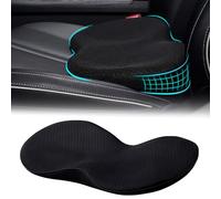 WIYETY Cojín de asiento de coche, cojín de cuña para coche, cojín ergonómico para asiento de coche, asiento del conductor, cojín de cuña, para adultos, adecuado para coche y silla de oficina