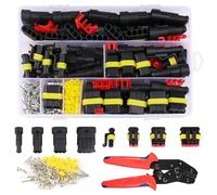 WIYETY Conector de cable para coche, 352 unidades, impermeable, cable de coche + alicates, conector de coche, kit de conexión de 1/2/3/4/5/6 pines