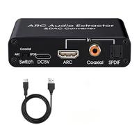 WIYETY Convertidor HDMI DAC 192kHz: Extracteur de audio HDMI ARC de aleación de aluminio, adaptador HDMIARC de chip importado, retroalimentación de audio 7200-ARC, convertidor DAC, para amplificadores