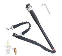 WIYETY Correa de Bicicleta para Perro Manos Libres Retráctil con Llave Hexagonal y Junta de Goma - Para Entrenamiento