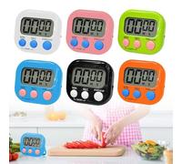 WIYETY Cronómetro magnético temporizador: temporizador digital de cocina con reloj con pantalla LCD grande para cocinas, oficinas, deportes (pilas no incluidas) (6)