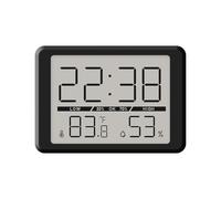 WIYETY Despertador digital: pequeño reloj despertador de viaje digital con luz nocturna Temperatura Humedad, 12/24 horas ℃/℉, despertador magnético para colgar en la pared para el hogar cocina baño