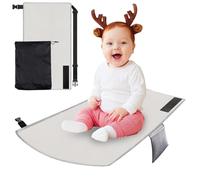 WIYETY Extensión de asiento de avión para niños: 79 x 44 cm cama de avión para niños, reposapiés plegable para aviones, accesorios de viaje para viajes de corta distancia (gris)