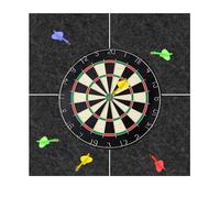 WIYETY Fieltro protector de pared para diana de dardos, borde autoadhesivo, protección de pared, placas de corcho para dianas, azulejos de pared de fieltro, fondo universal para dardos, negro, 60 x 60