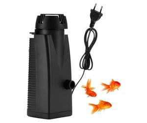 WIYETY Filtro de skimmer para acuario de 4 W: bomba de filtro de 500 L, separador rápido de esponja orgánica para acuario, filtro eléctrico USB para acuarios de limpieza de superficies