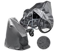WIYETY Funda impermeable para silla de ruedas, funda protectora para silla de ruedas, funda protectora solar para silla de ruedas, protección contra la lluvia para silla de ruedas, funda Oxford (gris