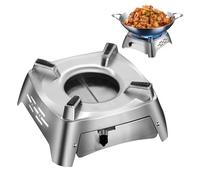 WIYETY Hornillo de alcohol de acero inoxidable, con forma de cajón, versátil, de acero inoxidable, para camping, camping, senderismo, pícnic, jardín