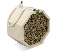 WIYETY Hotel de Insectos de Madera: Casa para Abejas Salvajes para Colgar, Refugio para Abejas Salvajes, Casa de Insectos para Abejas, Mariquitas y Crisopas (15,5 x 15 x 9 cm)