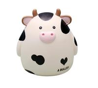 WIYETY Hucha de vaca para niños: vinilo linda hucha para niñas y niños, huchas para decoración de habitación infantil, regalo, juguetes, regalos de bautizo - blanco