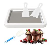WIYETY Ice Cream Maker Rolled Ice Cream Maker con 2 espátulas, rodillo de hielo con cepillo de limpieza, máquina para hacer helados, máquina para hacer helados, máquina de rollos de hielo, color