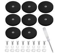 WIYETY Imanes de neodimio engomados extra fuertes, imanes grandes, rosca exterior fuerte y destornillador, 10 kg de fuerza de sujeción, imanes atornillables para tornillos, ojal o gancho (tipo 2)