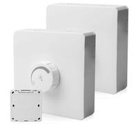 WIYETY Interruptor de atenuación LED blanco: panel regulador de intensidad giratorio, interruptor de luz normal, interruptor de pared, variador de fase giratorio, interruptor de pared para