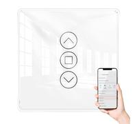 WIYETY Interruptor de persiana inalámbrica con ajuste por porcentaje, interruptor de persiana inteligente 2,5D, compatible con Alexa y Google Home, temporizador y control de voz, control de persiana