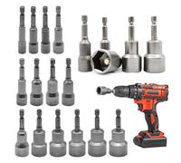 WIYETY Juego de 14 llaves de vaso: 6-19 mm magnético hexagonal, juego de llaves hexagonales para taladro atornillador inalámbrico