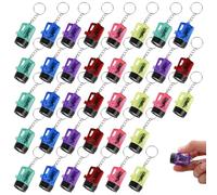 WIYETY Juego de 36 mini linternas, linternas LED para camping, exteriores, senderismo (6 colores, 4 cm)