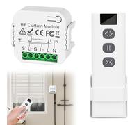 WIYETY Juego de control de radio para persiana, control de motor + mando a distancia RF + módulo receptor, interruptor de radio, persianas, toldos, montaje fácil, alcance