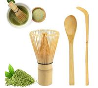 WIYETY Juego de escoba matcha japonesa: 3 piezas de escoba matcha y cuchara, batidor matcha (Chasen),pala tradicional (chashaku), cucharadita, escoba matcha, whisk, para amigos y familiares