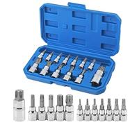 WIYETY Juego de llaves hexagonales de 13 piezas: 1/2 3/8 1/4 pulgadas, cromo vanadio, 2 - 14 mm Allen Key Socket Set con caja de preservación, para mantenimiento de máquinas, reparación de coches