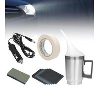 WIYETY Juego de preparación de faros delanteros de coche, kit de regeneración de vaporización, kit de renovación de vaporización de faros para el amarillamiento, manchas no contiene líquido