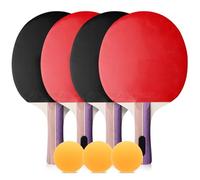 WIYETY Juego de tenis de mesa profesional: juego de tenis de mesa con 2 raquetas de ping pong, 3 pelotas de ping pong y práctica bolsa de transporte, juego de tenis de mesa para principiantes