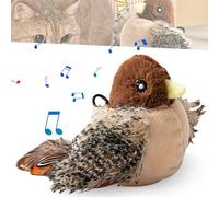 WIYETY Juguete para gatos Pájaro Simulado Juguete Electrónico para Perros y Gatos, Pájaro Simulado con 6 sonidos de animales, Juguete eléctrico interactivo para gatos (gorrión)