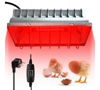 WIYETY Lámpara de calor para pollitos: 175 W, regulable, para gallineros, con interruptor de ahorro, para polluelos, lechones, cachorros, patos