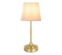 WIYETY Lámpara de mesa inalámbrica: lámpara regulable táctil, lámpara de mesa recargable con batería de 5400 mAh y 3 colores de luz, lámpara de noche para dormitorio, salón (dorado)