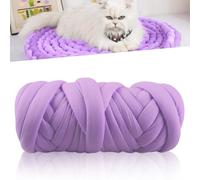 WIYETY Lana para tejer con los brazos voluminosos de bricolaje: 500 g de hilo para tejer a mano, manta de punto grueso para mantas, cestas, nidos de mascotas, color morado