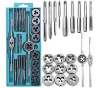 WIYETY Machos para Roscas Juego de Terrajas, 20 Piezas Terrajas y Macho de Roscar Profesional Roscadora Machos, M3 - M12, Juego de Corte de Roscas, Caja de Herramientas de Alta Precisión de Machos