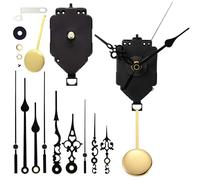 WIYETY Mecanismo de péndulo, movimiento silencioso de cuarzo con 3 manecillas y péndulo, reloj de péndulo de cuarzo, kit de movimiento para reloj de pared, mecanismo de repuesto para reloj de péndulo