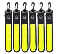 WIYETY Mochila escolar con luz intermitente LED: 6 piezas colgantes reflectantes con 3 modos, luz de seguridad para niños, mochila escolar, reflector impermeable para mochila, correr, color amarillo