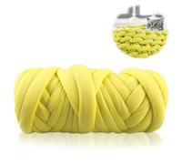 WIYETY Ovillos de lana voluminosos para manualidades, 500 g, para tejer a mano, ganchillo, manta de punto, hilo grueso, manta para mantas, cestas para mascotas, color amarillo