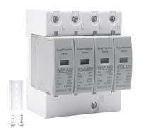 WIYETY Protección contra sobretensiones de 4 pines: descargador de sobretensión tipo 1+tipo 2 20-50 KA, dispositivo de protección contra sobretensiones de 230 V para el hogar, instalaciones solares e