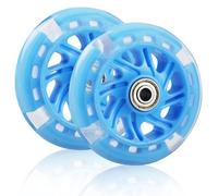WIYETY - Ruedas luminosas para patinete (100 mm, 2 unidades, con rodamientos ABEC-9, para todos los scooters con ruedas de 100 mm)