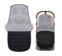 WIYETY Saco impermeable para cochecito de bebé, con cremallera, antideslizante, saco de invierno para cochecito, para todos los cochecitos, color negro