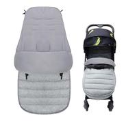 WIYETY Saco impermeable para cochecito de bebé, con cremallera, antideslizante, saco de invierno para cochecito, para todos los cochecitos, color gris