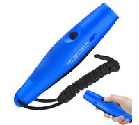 WIYETY Silbato electrónico azul: Silbato de árbitro profesional con silbato de mano de 3 tonos, silbato de emergencia portátil, silbato ajustable, operación con una sola mano, pitido de entrenamiento